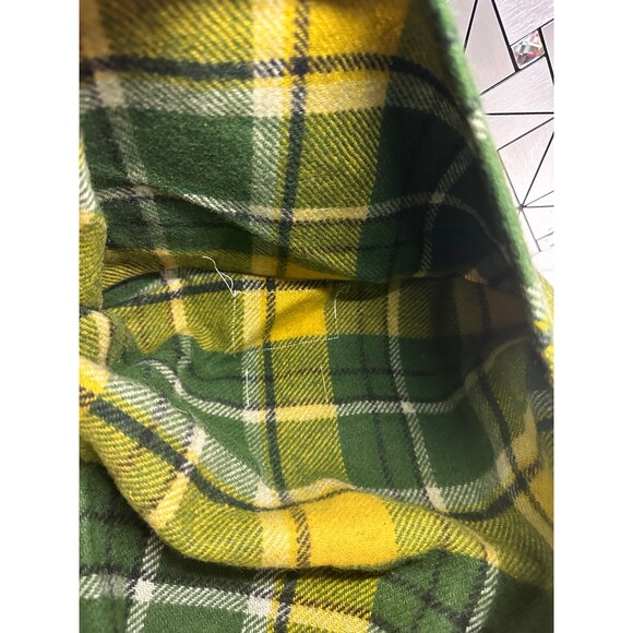 Mars VTG Men’s Green/Yellow 40% Wool Unlined Shirt Great For Fall Size Medium - Picture 5 of 8